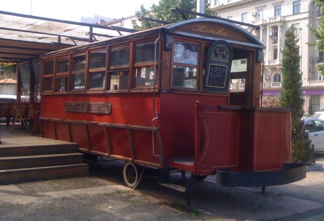 Old Tbilisi Tram now Serving as a Cafe - Copy