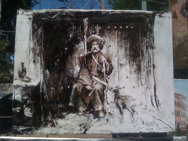 Tbilisi Outdoor Art Market - Painting of Old Man