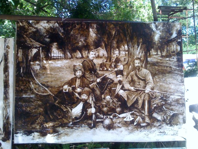Tbilisi Outdoor Art Market - Painting of Warriors