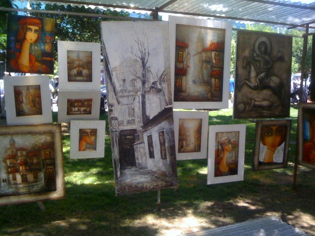 Tbilisi Outdoor Art Market - Selection of Paintings