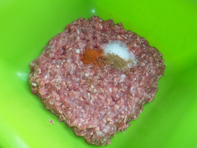 Adding Ingredients for Khinkali Filling