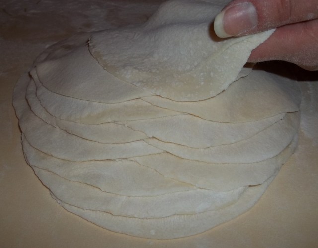 Khinkali Dough Ready for Filling