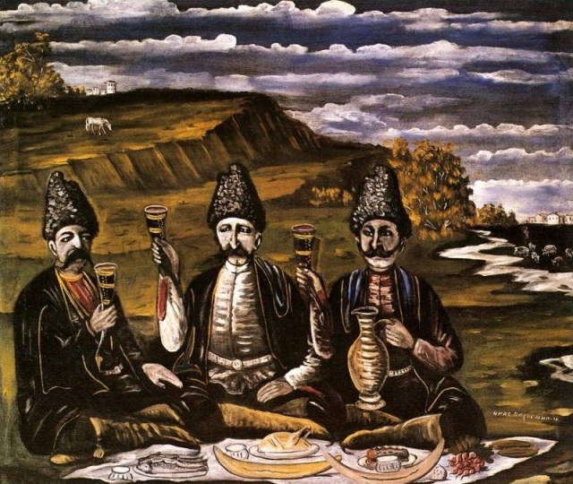 Razzle-dazzle of three princes - Niko Pirosmani, 1909