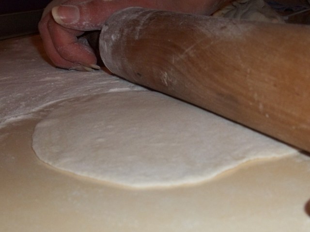 Rolling Out Individual Khinkali Dough