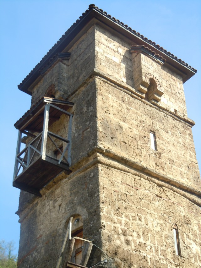 Tower at St. George's Church and Monastery complex in the village of Ubisa