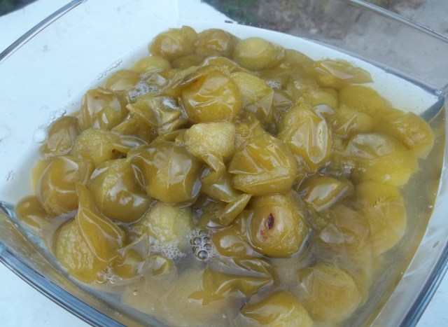 Boiled Tkemali Plums