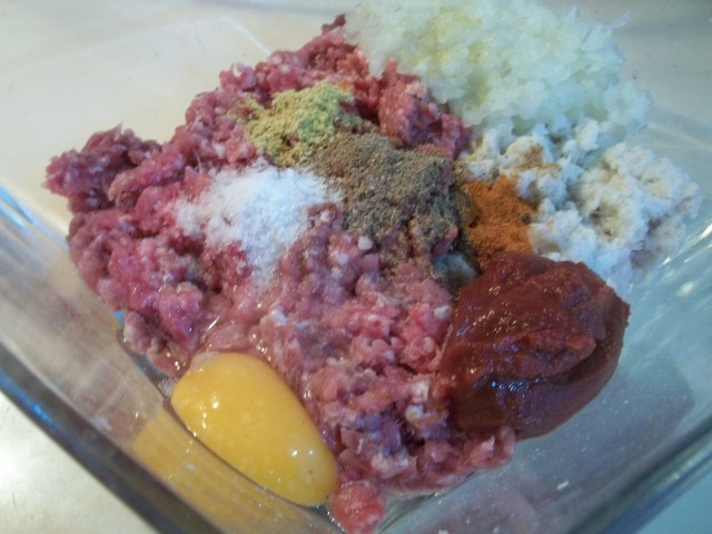 Ingredients for Beef and Pork Patties Recipe