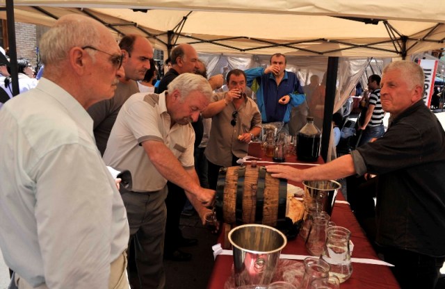 Tasting Wine at the Kartli Wine Festival in Gori