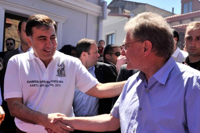 The President of Georgia and the US Ambassador at the Kartli Wine Festival 2013