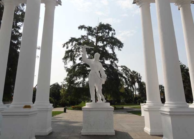 Statue of the first Ajarian female pilot Fadiko Gogitidze, who heroically died during World War II.