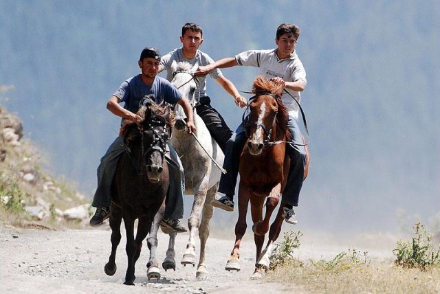 Horse Racing at the Tushetoba Festival