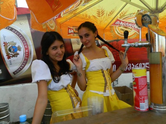 Serving Drinks with a Smile at the Tbilisi Beer Festival 2013