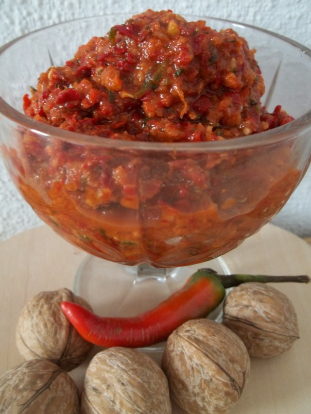 Ajika made with Walnuts and Red Peppers