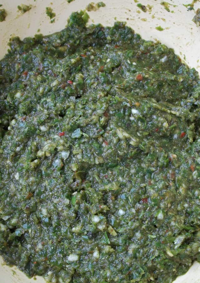 Green Ajika Ready for Bottling