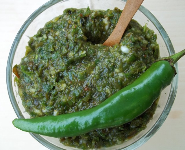 Green Ajika Ready for Serving