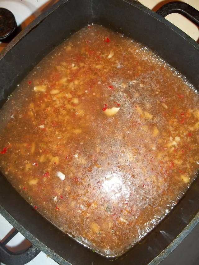 Heating Garlic and Ajika