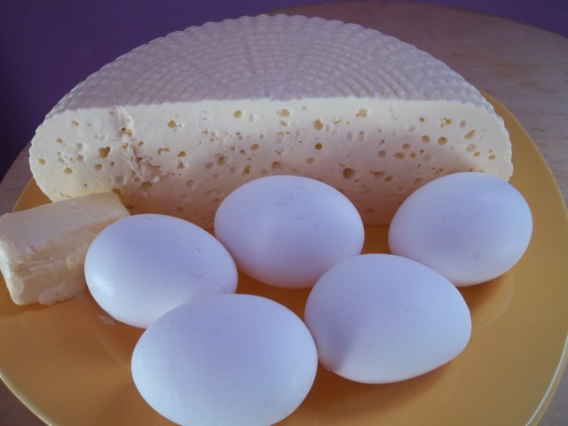 Ingredients for Gurian Khachapuri