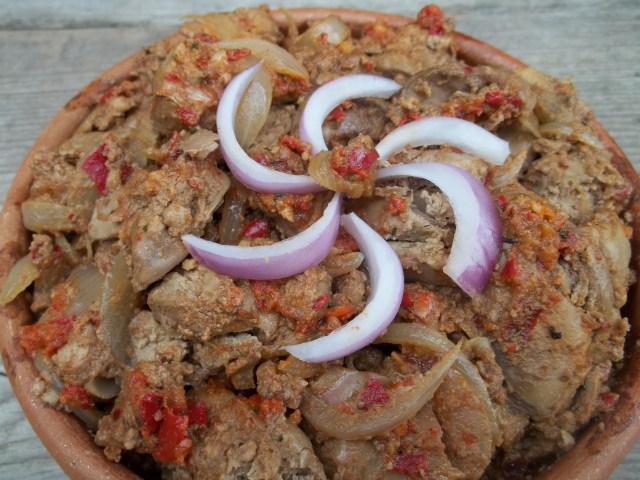 Chicken Liver with Ajika and Summer Savory