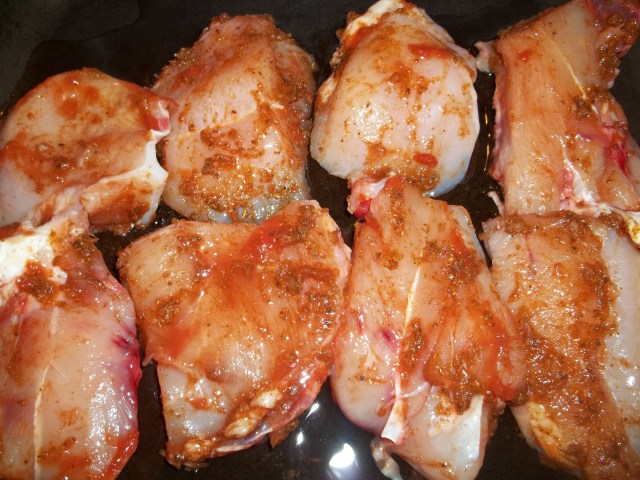 Cooking Marinated Chicken for Chicken with Svanetian Salt Recipe