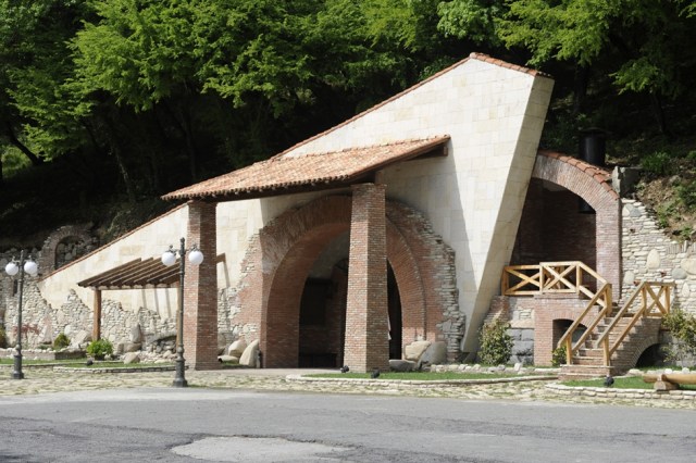 Entrance to Kvareli Gvirabi. Photo courtesy of Winery Khareba.