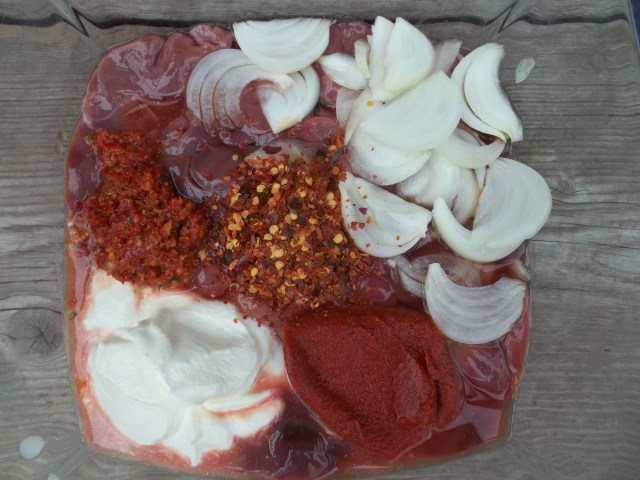 Ingredients for Chicken Liver with Ajika and Summer Savory Recipe