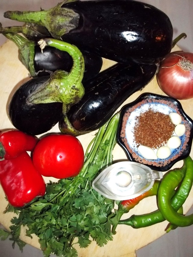 Ingredients for Eggplant with Vinegar and Herbs