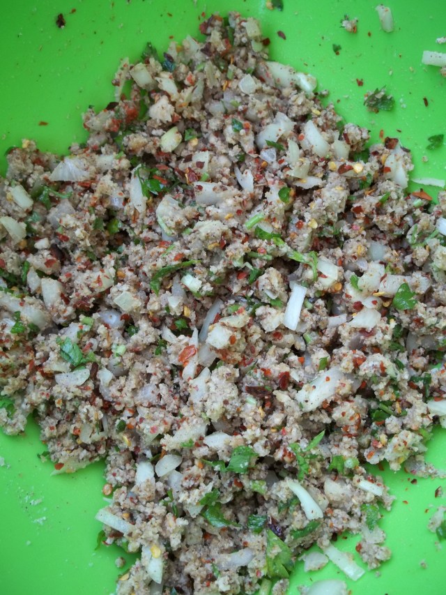 Mixed Ingredients for Mushrooms with Nuts and Spices Recipe