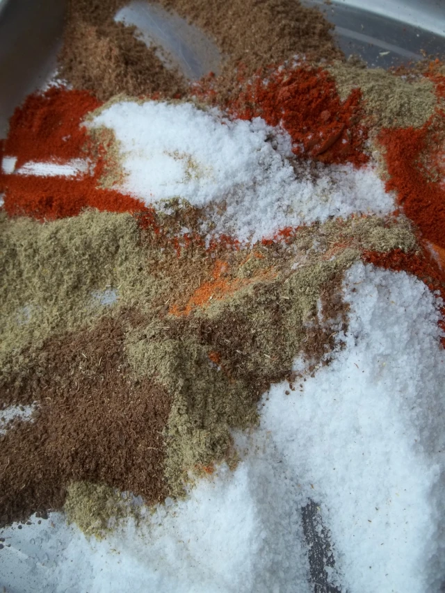 Mixing Ingredients for Svanetian Salt