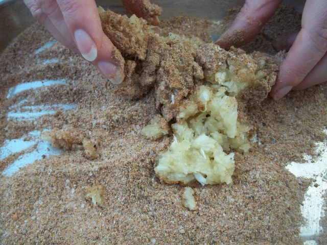 Mixing Svanetian Salt Ingredients by Hand