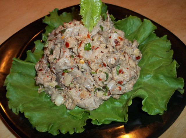 Mushrooms with Nuts and Spices ready for serving
