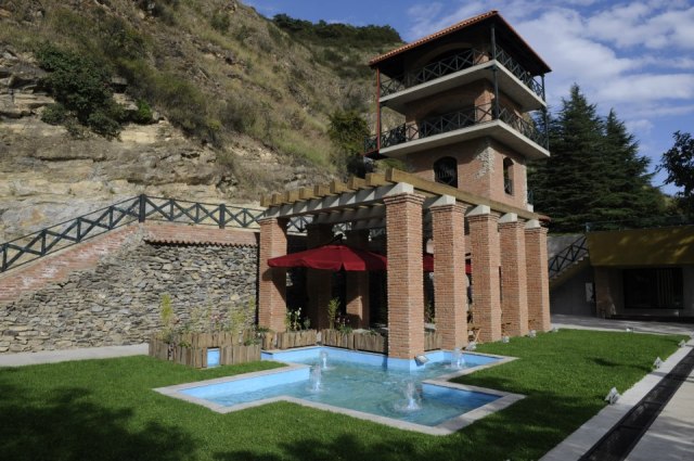 Part of the Winery Khareba Tourist Complex at Kvareli Gvirabi. Photo courtesy of Winery Khareba.