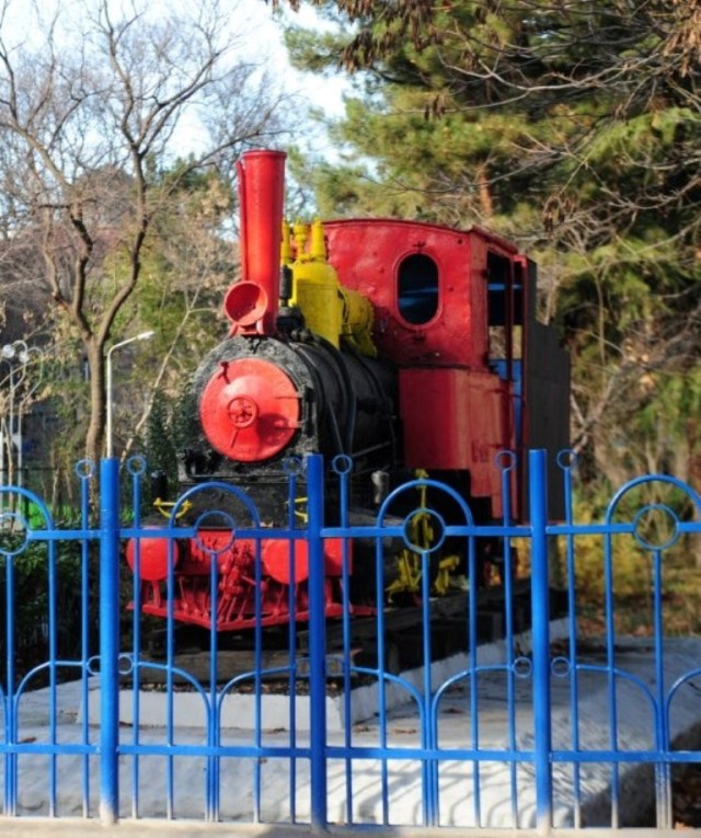 Steam Locomotive in Mushtaidi Park Tbilisi