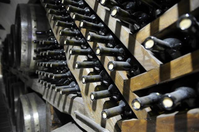 Winery Khareba wine stored at Kvareli Gvirabi. Photo courtesy of Winery Khareba.