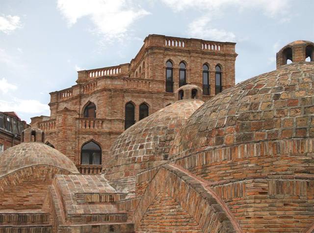 Beehive like domes of the public bathhouses in Abanotubani district in Tbilisi's Old Town. Photo courtesy of Tbilisi Government.