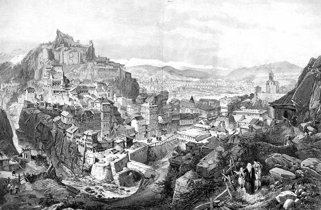 Engraving of Tbilisi dated 1888