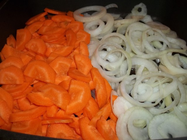 Chopped Carrots and Onions