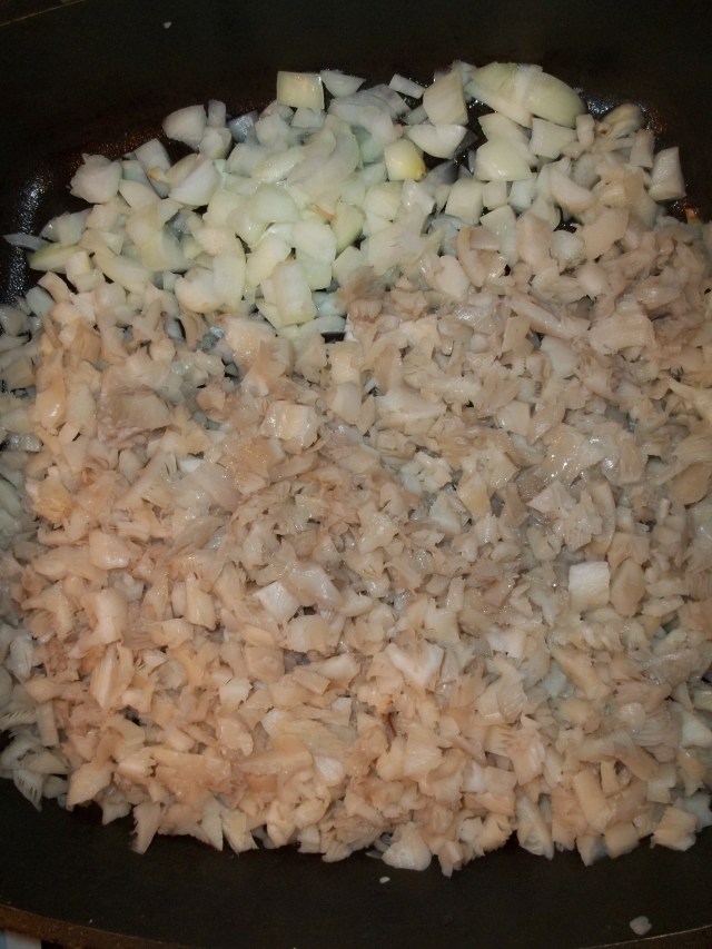 Chopped Mushrooms and Onions