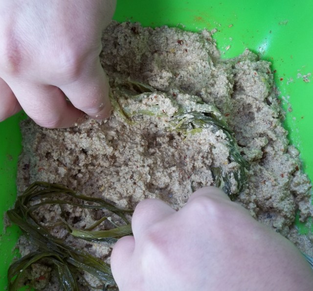 Making a Nest of Shallot Strips for Shallot Satsivi Recipe