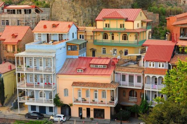 Pastel colored wooden houses of Tbilisi's Old Town. Photo courtesy of Tbilisi Government.