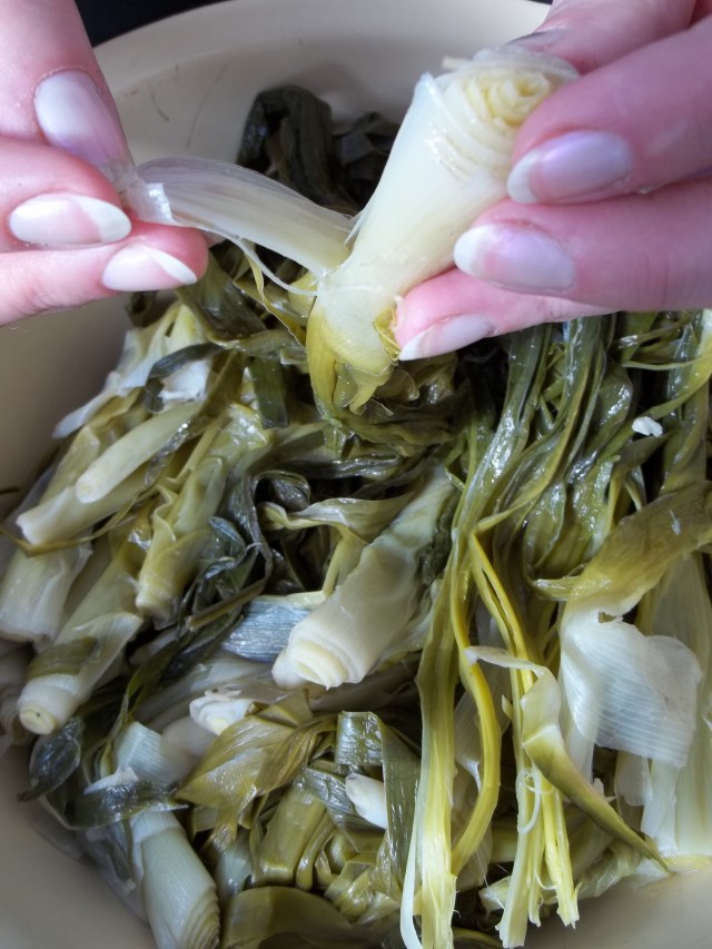 Peeling Shallots for Shallot Satsivi Recipe