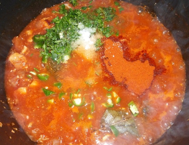 Adding Parsley and Coriander