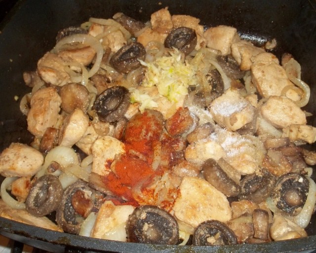 Adding spices and garlic - Copy