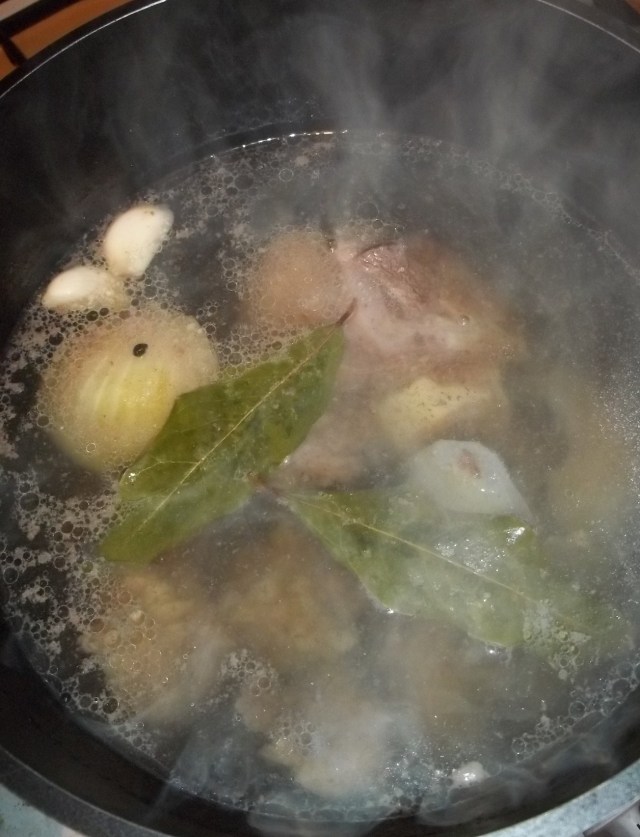 Boiling Ingredients for Khashlama