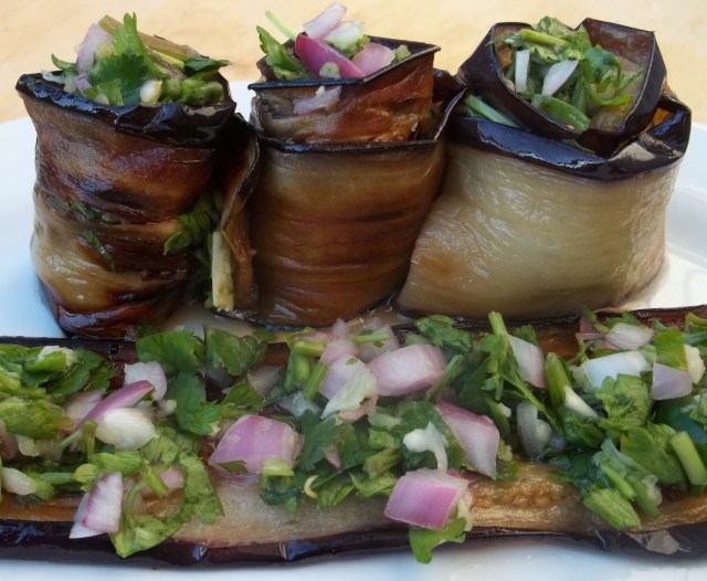 Eggplant with Coriander and Parsley