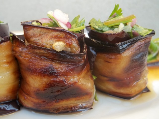 Fried Eggplant with Coriander and Parsley
