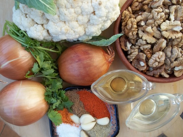 Ingredients for Cauliflower with Walnuts