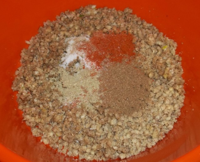 Walnuts, Garlic and Spices for Spinach Pkhali Recipe