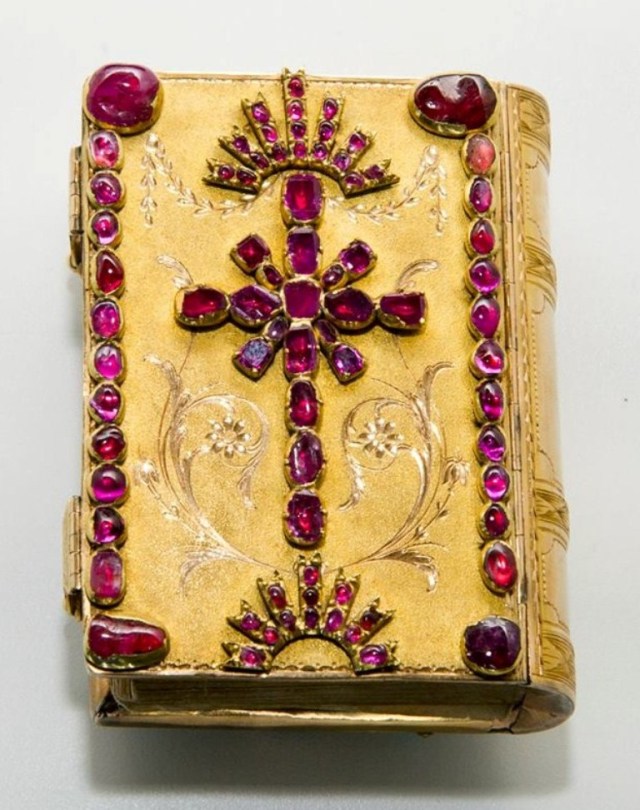 XI century gilded Bible decorated with precious stones