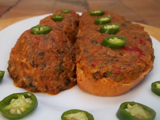 Eggplant caviar ready for serving