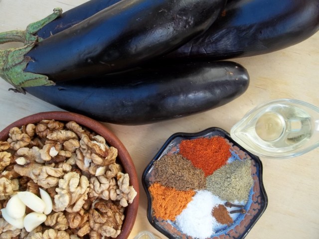 Ingredients for Eggplant Satsivi